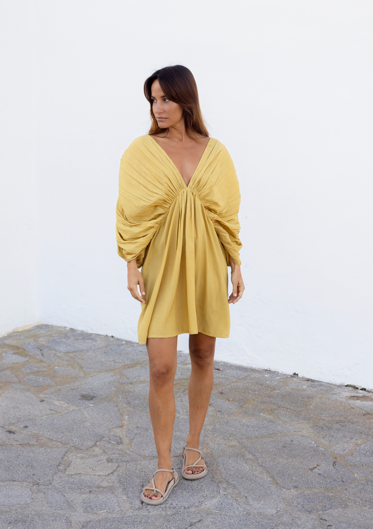 SOLEIL MINIKLEID - INDIAN TAN
