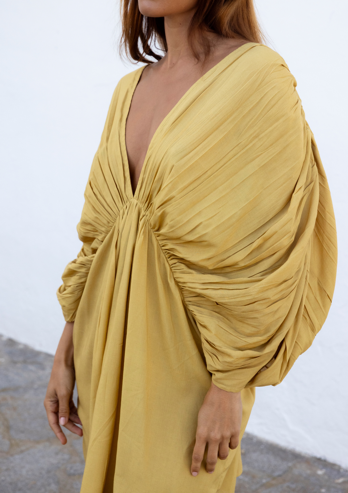 VESTIDO CORTO SOLEIL - CANELA INDIO