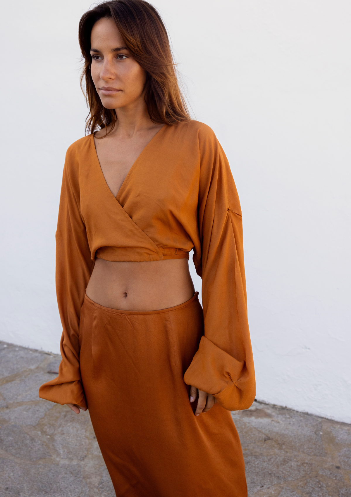 SUKI FRINGE SKIRT- GOLD FLAME