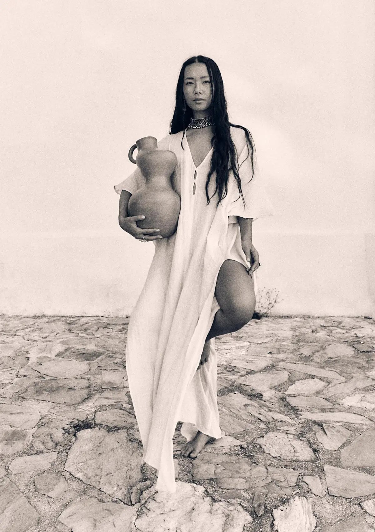 CAFTÁN LARGO ARIA - KORA SIN TEÑIR