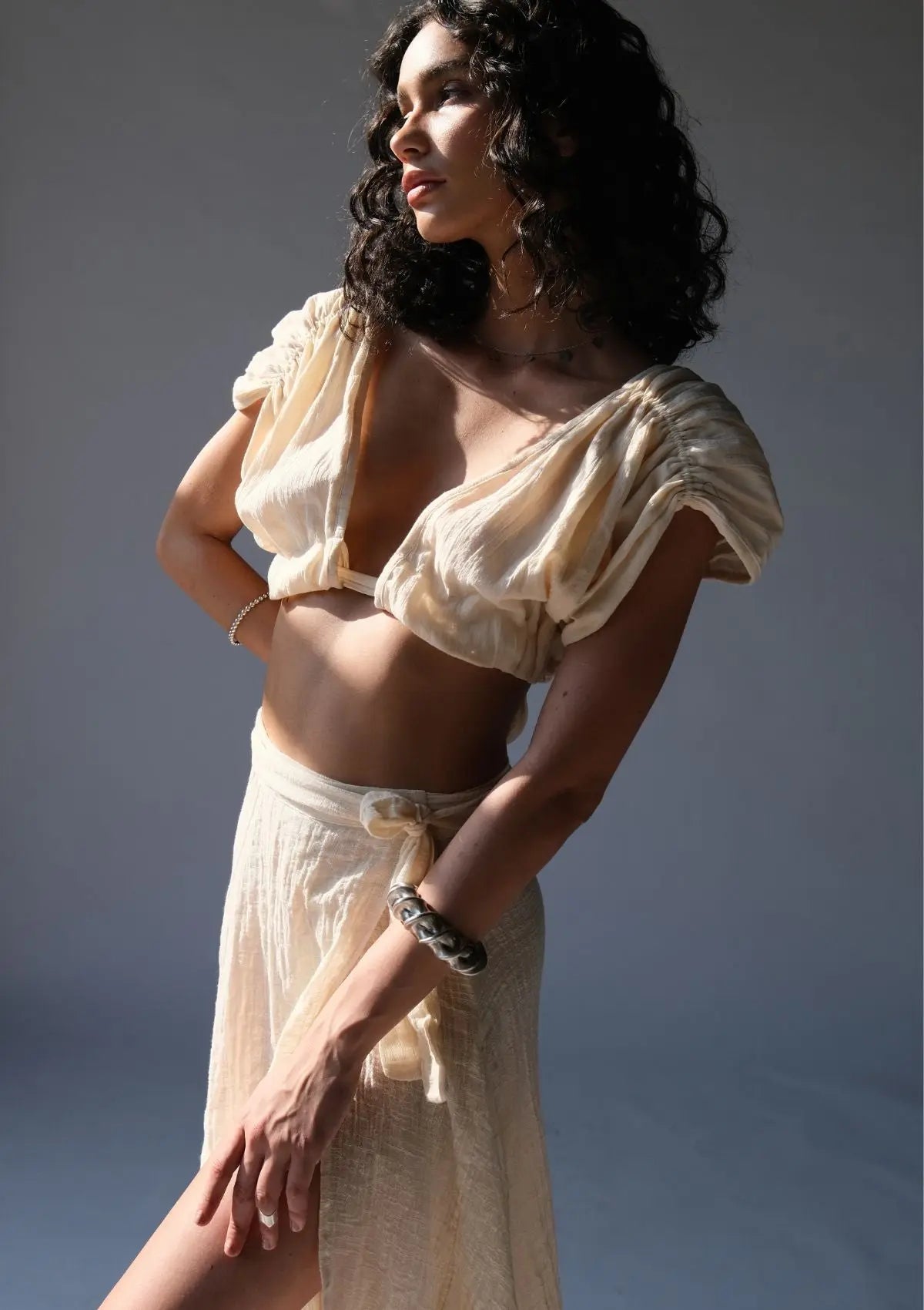 EMBER SARONG SKIRT- UNDYED KORA - Studio Tia
