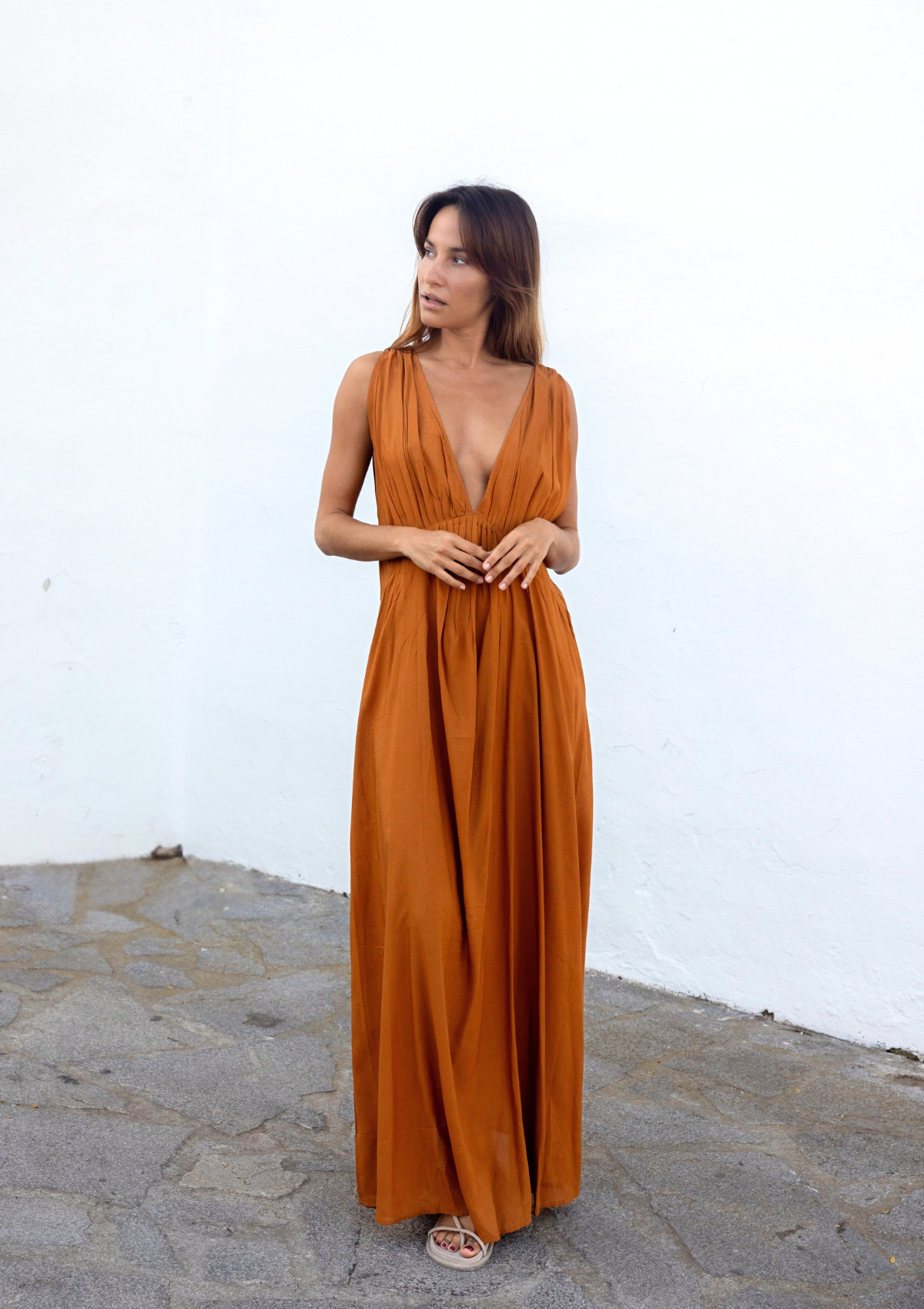 FUJI KLEID- GOLD FLAME