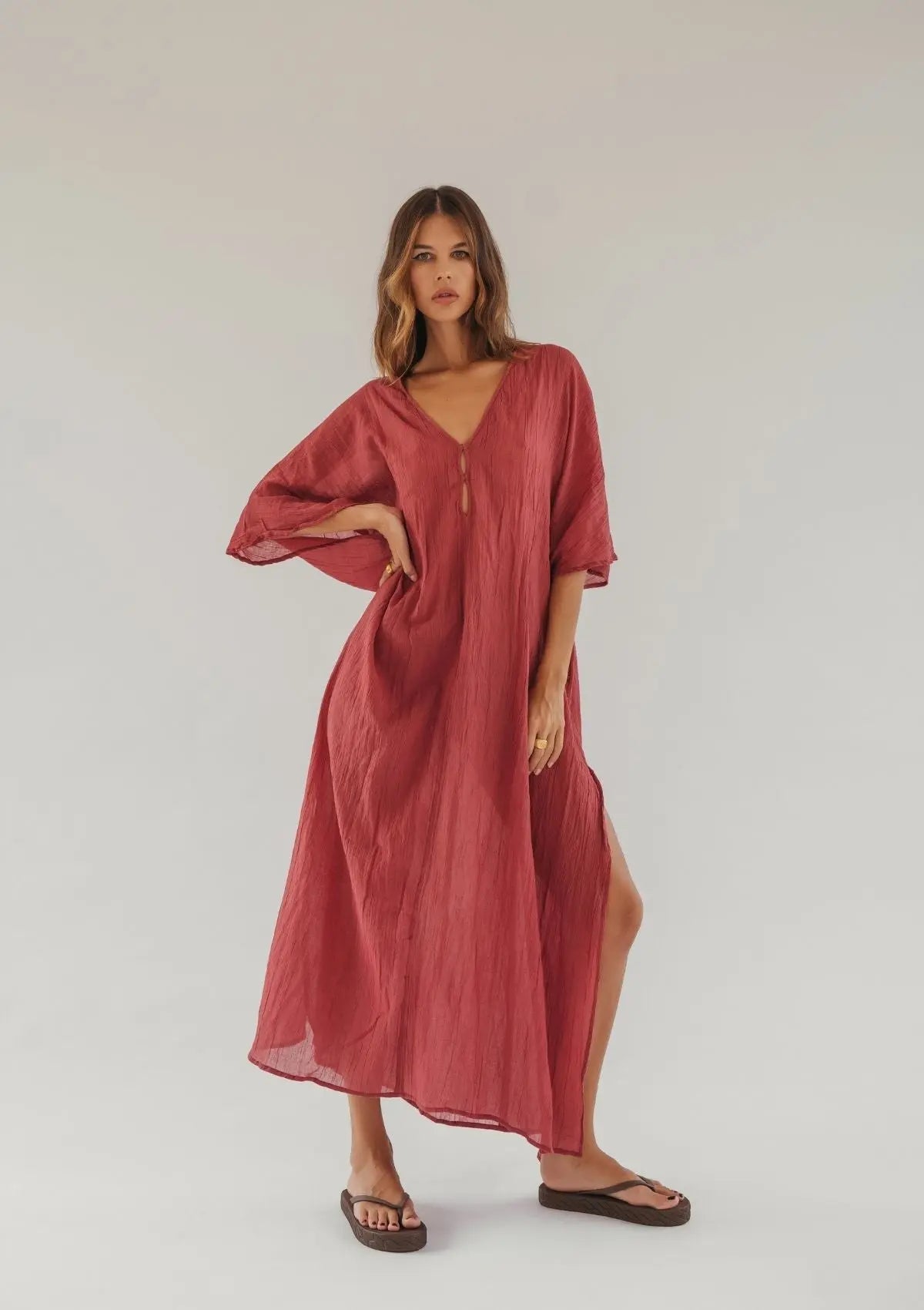 ARIA MAXI KAFTAN - CHILLI OIL - Studio Tia