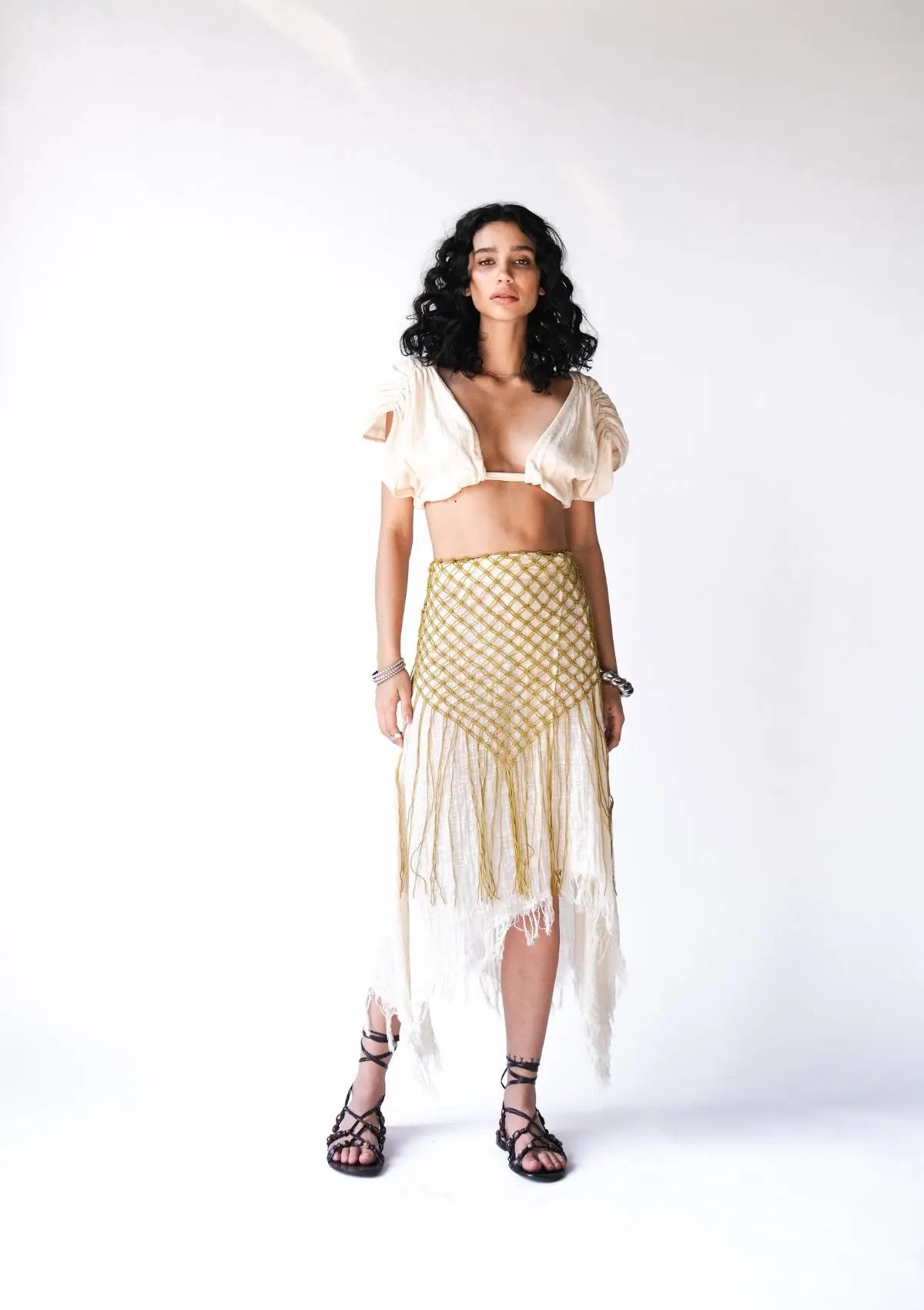 INDIE MACRAME WRAP - OLIVE OIL Studio Tia