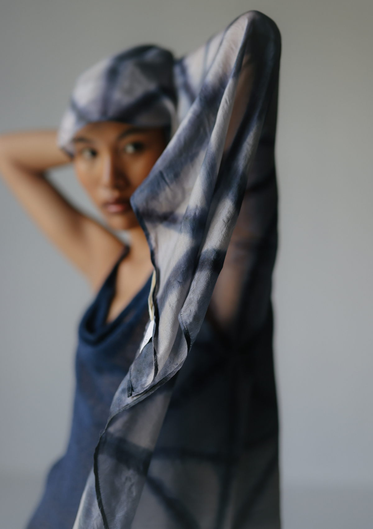 SCARF PAREO- BLUE WING TIE DYE