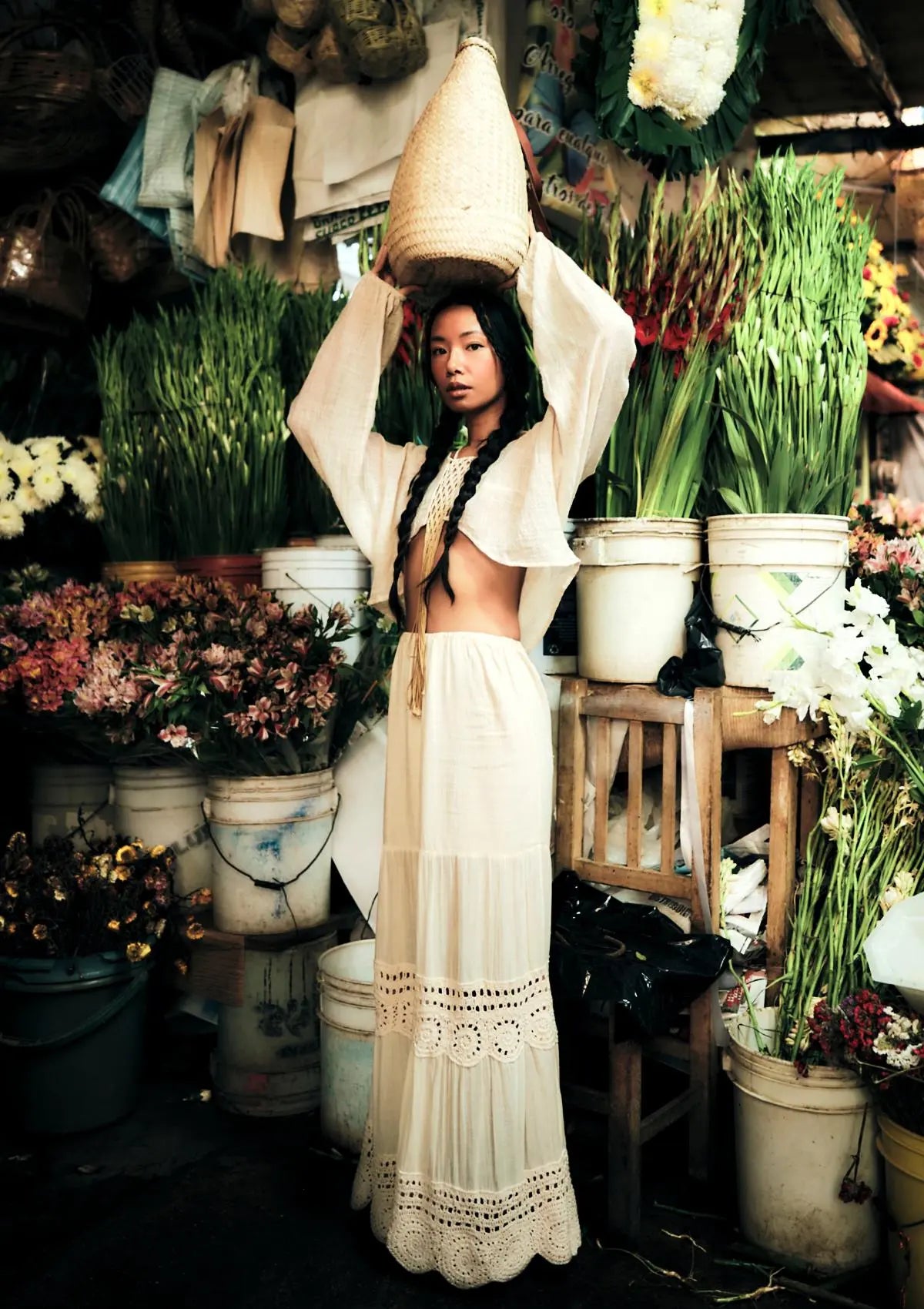 BOHEME CROCHET SKIRT - UNDYED KORA