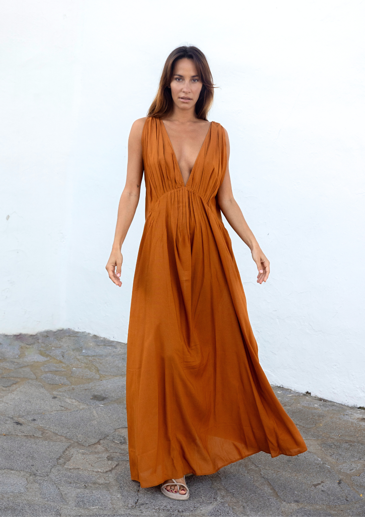 FUJI KLEID- GOLD FLAME