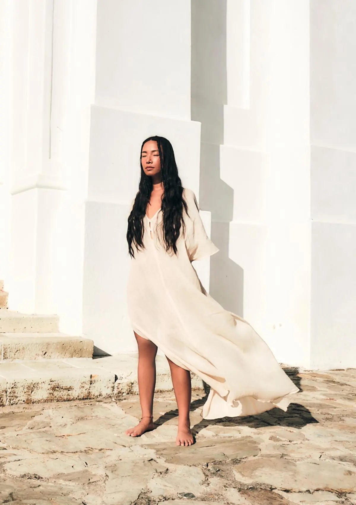 CAFTÁN LARGO ARIA - KORA SIN TEÑIR