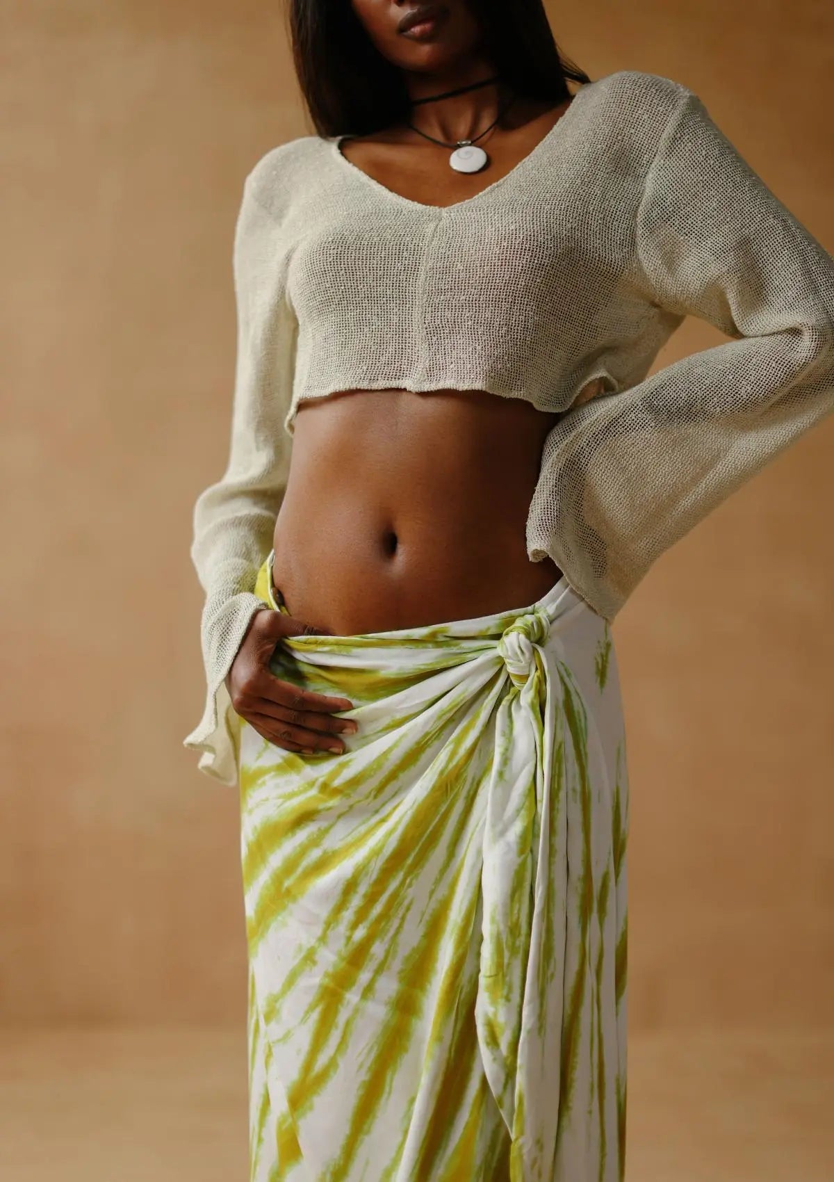 VEDA CROP TOP - NATURAL