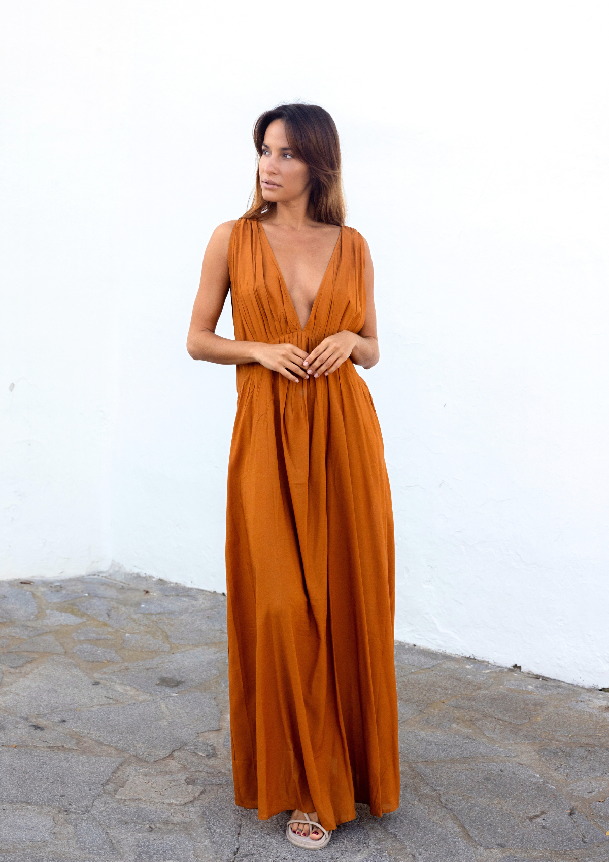 FUJI DRESS- GOLD FLAME