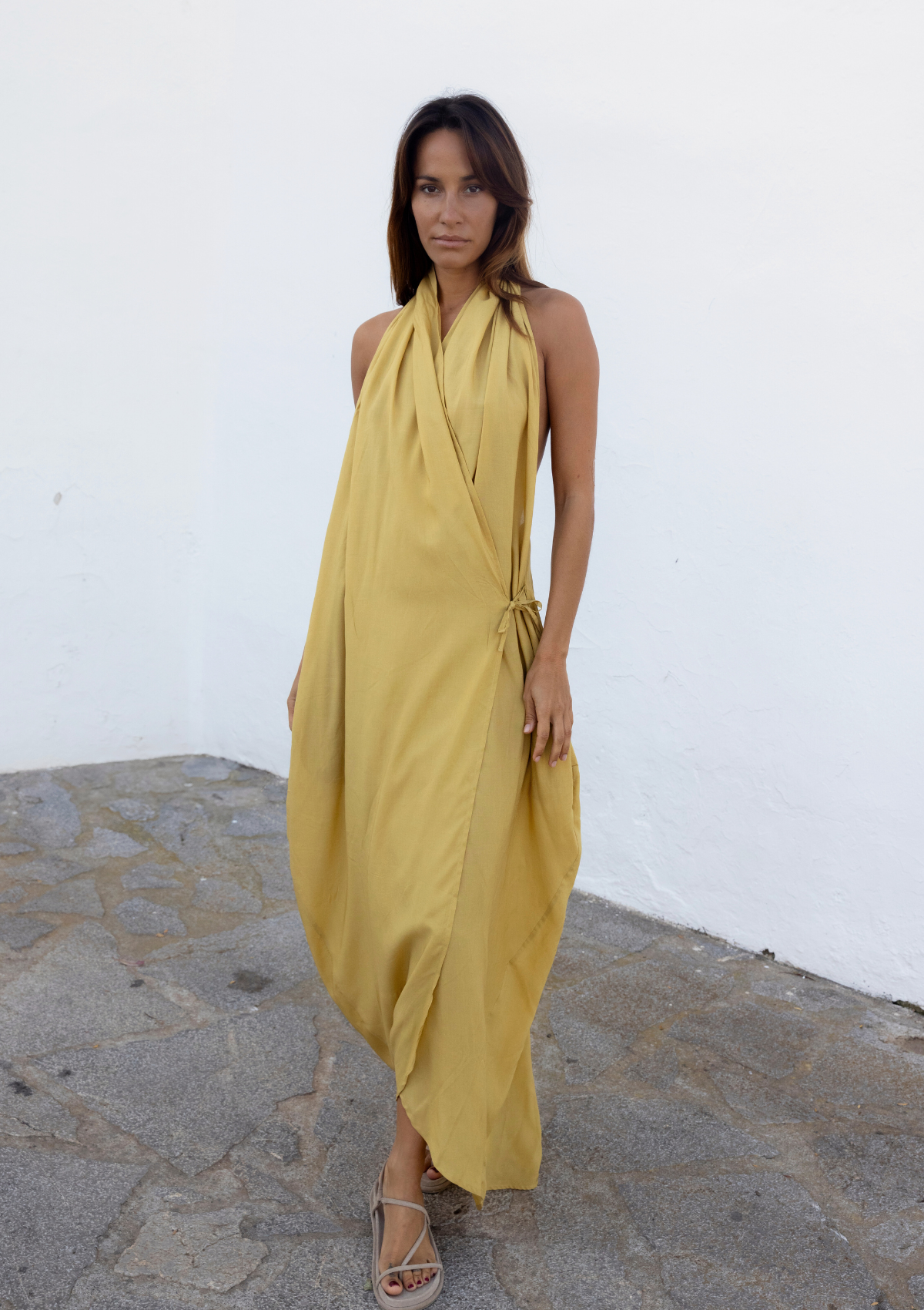 HOOD KAFTAN- BEIGE TAN