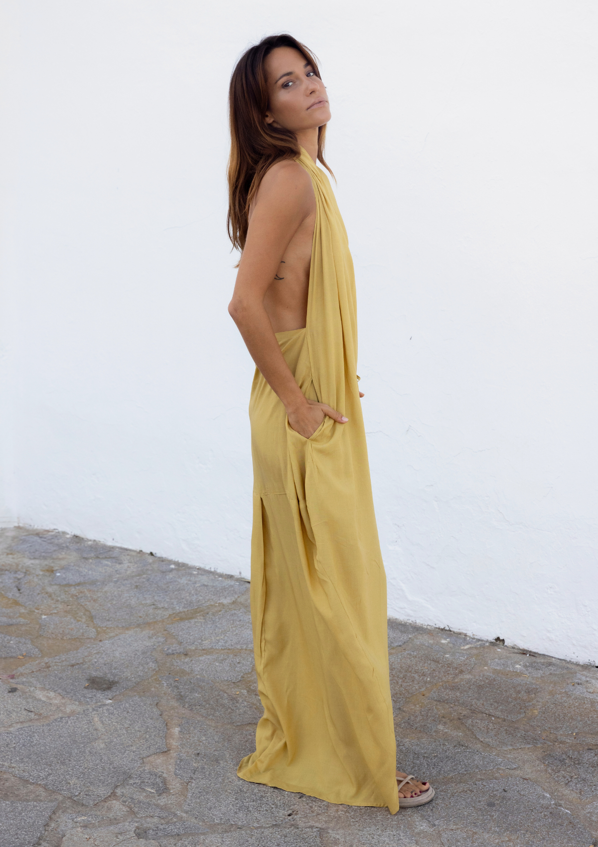 HOOD KAFTAN- BEIGE TAN