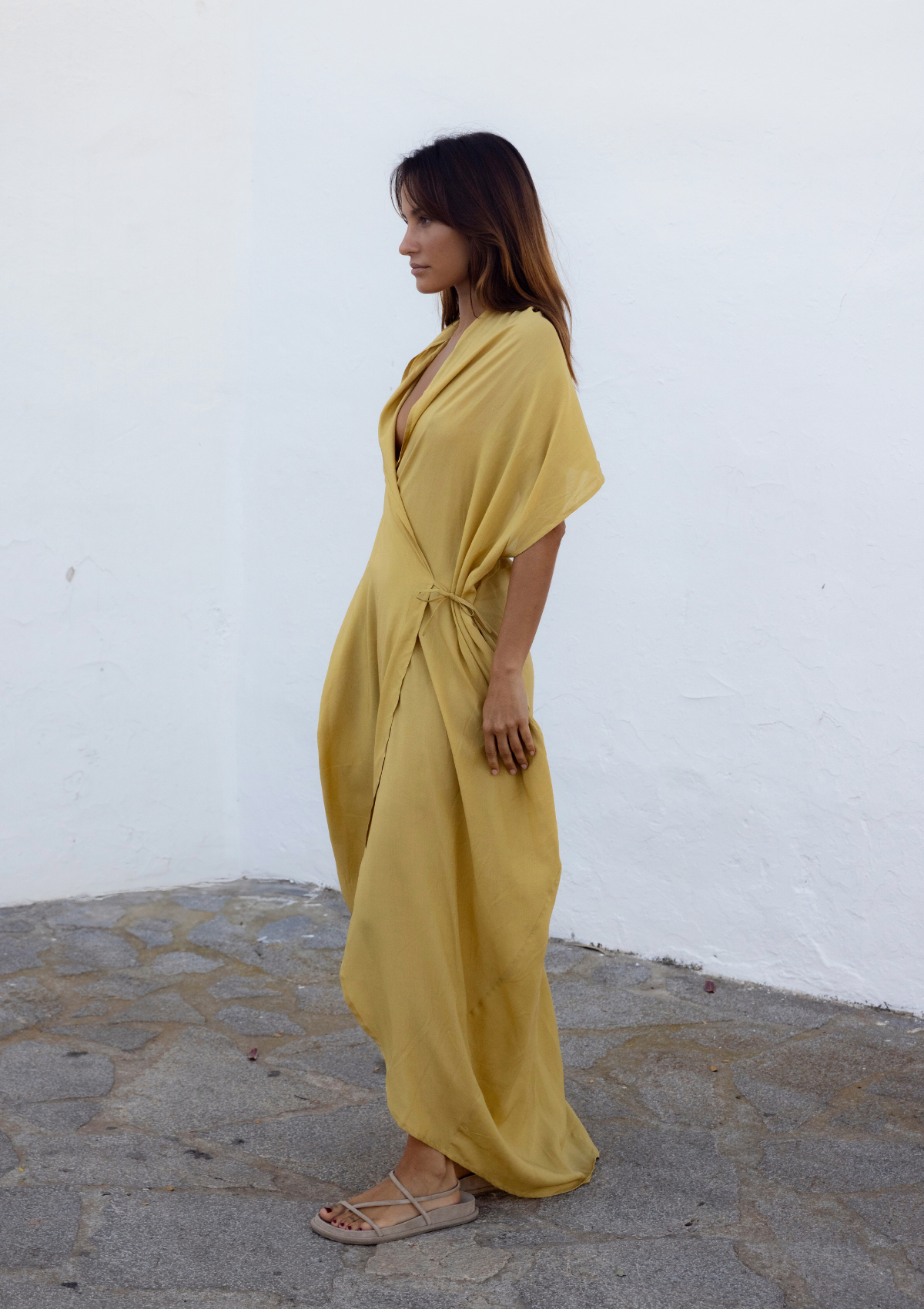 HOOD KAFTAN- BEIGE TAN