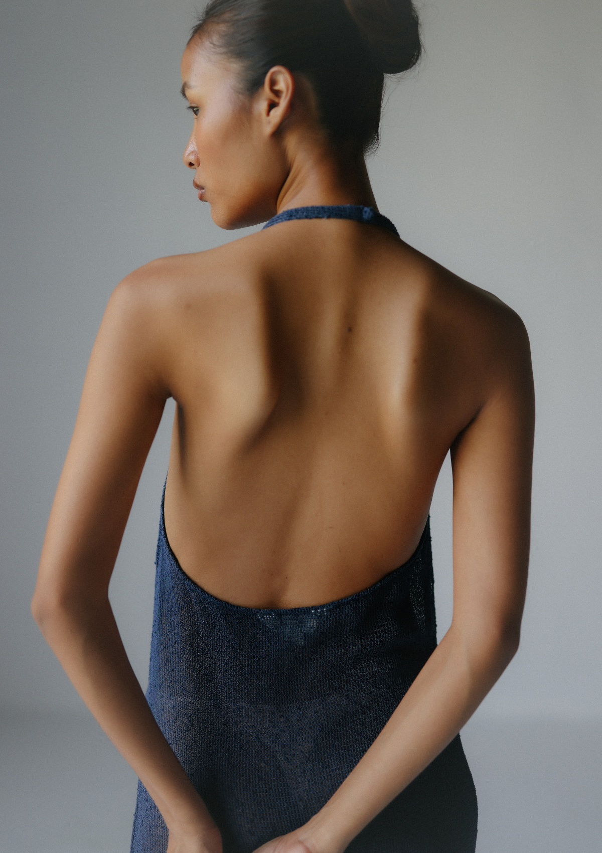 MARA HALTER DRESS- BLUE WING TEAL