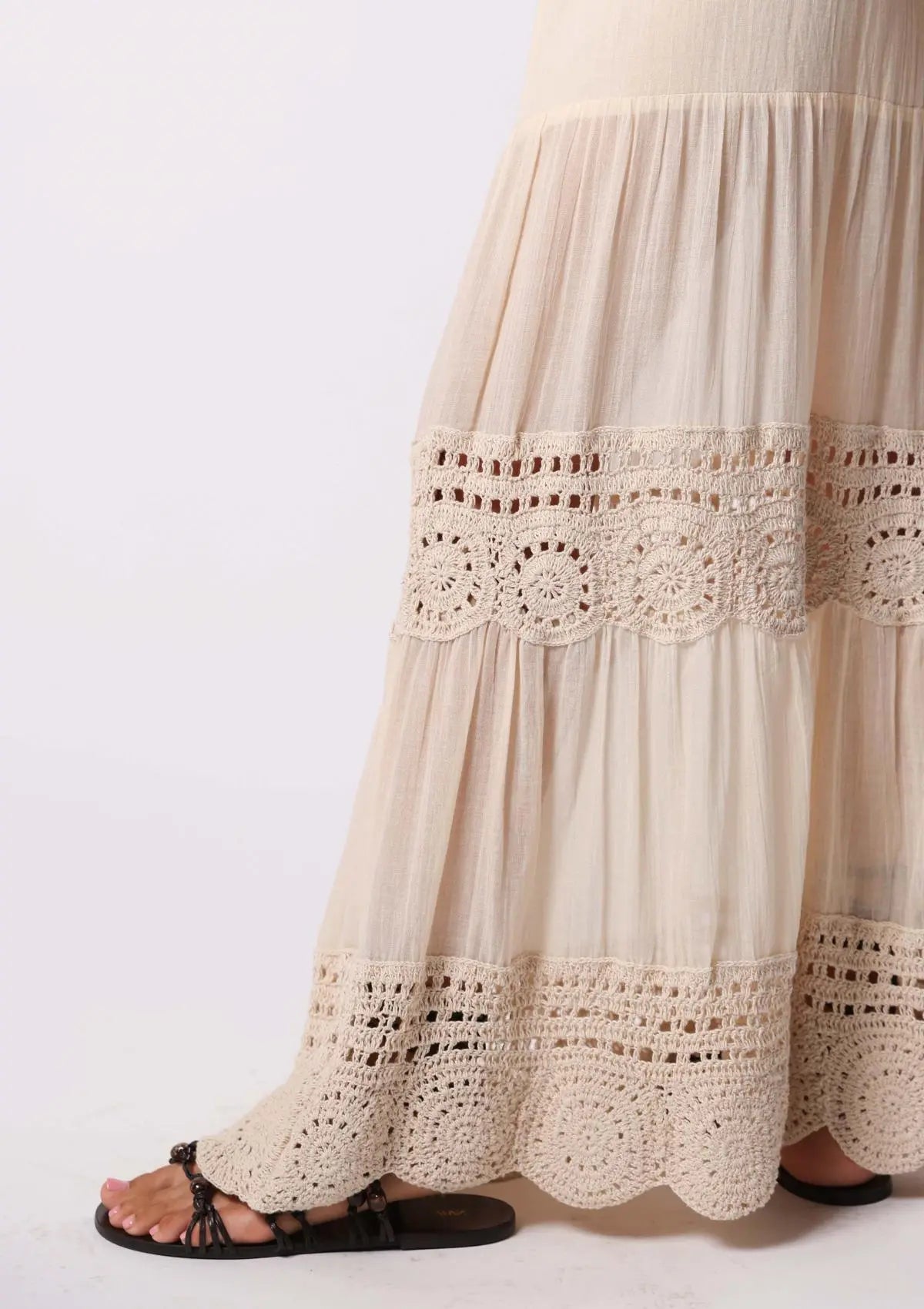 BOHEME CROCHET SKIRT - UNDYED KORA