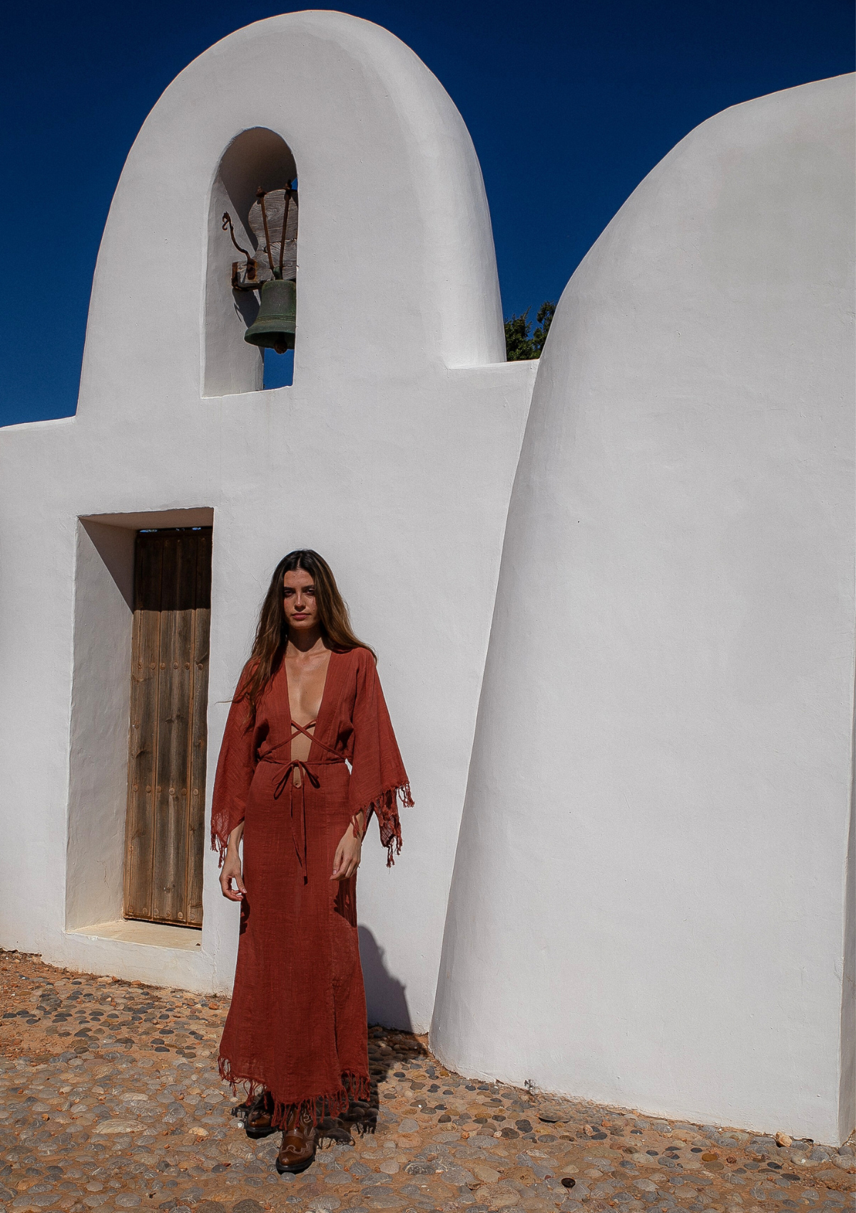 VESTIDO ELARA- ARCILLA COCIDA