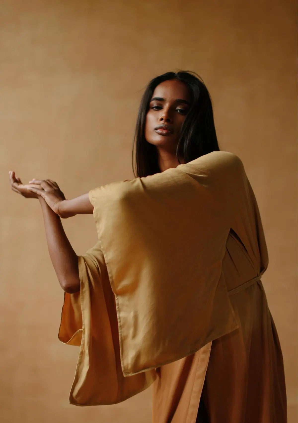 KORA KIMONO DRESS- INCA GOLD OMBRE