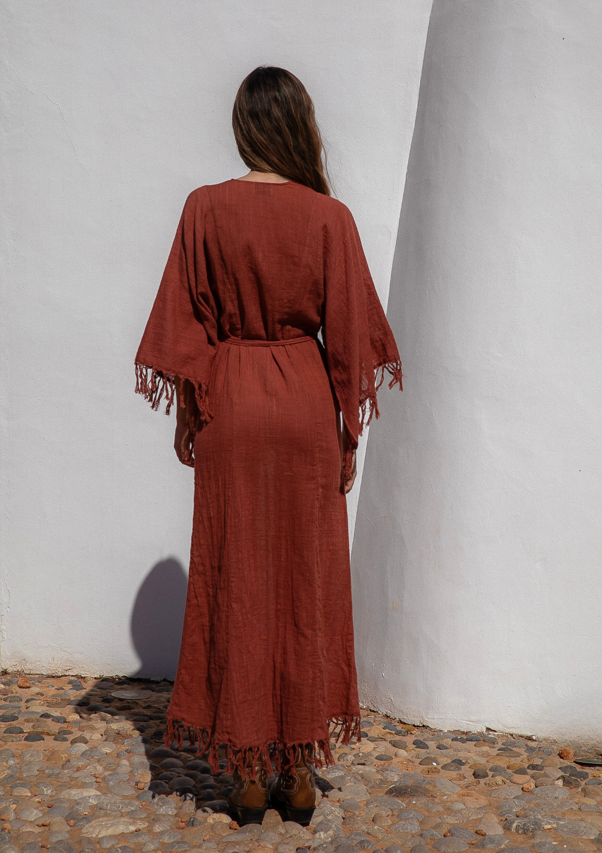 VESTIDO ELARA- ARCILLA COCIDA