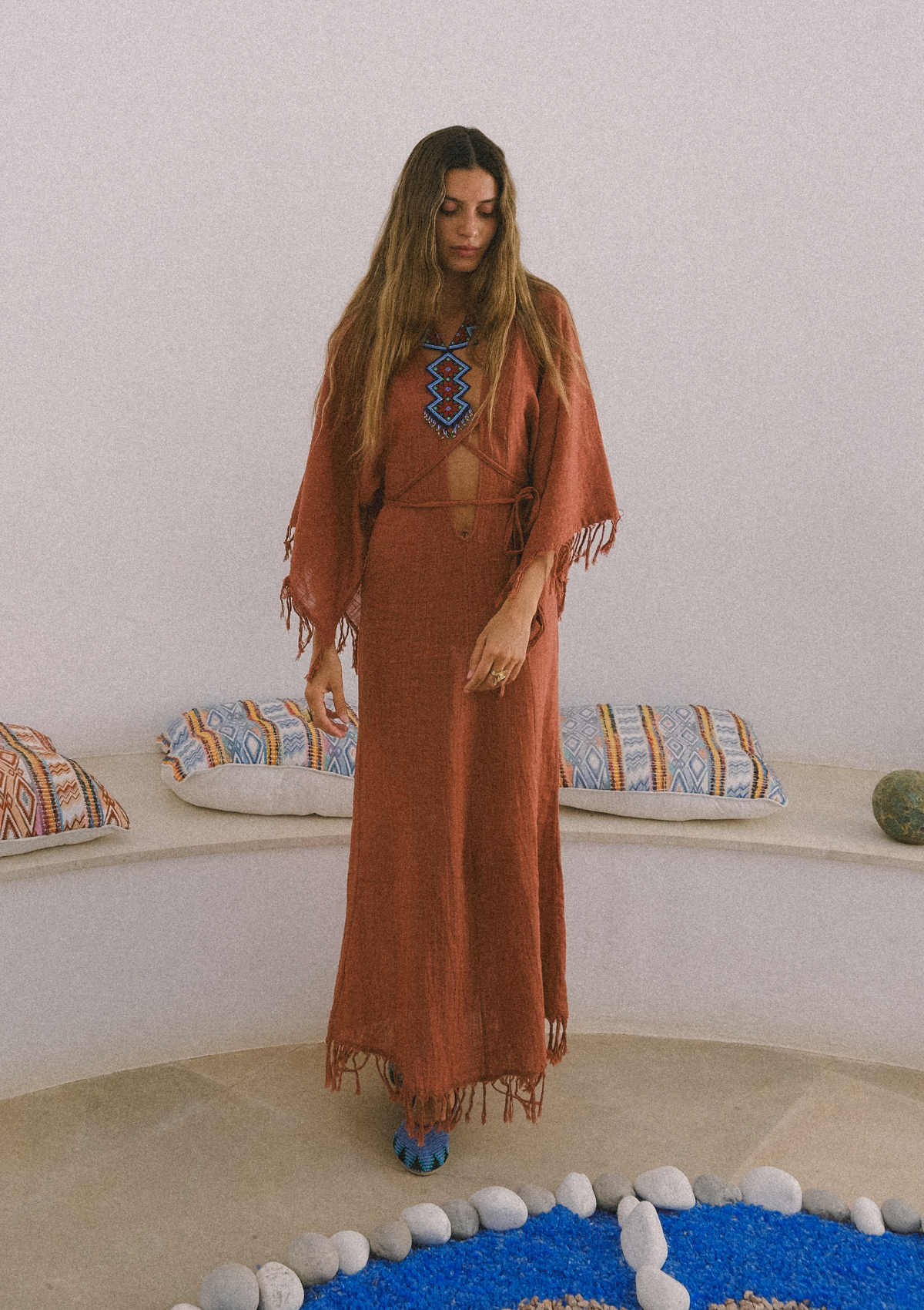 VESTIDO ELARA- ARCILLA COCIDA