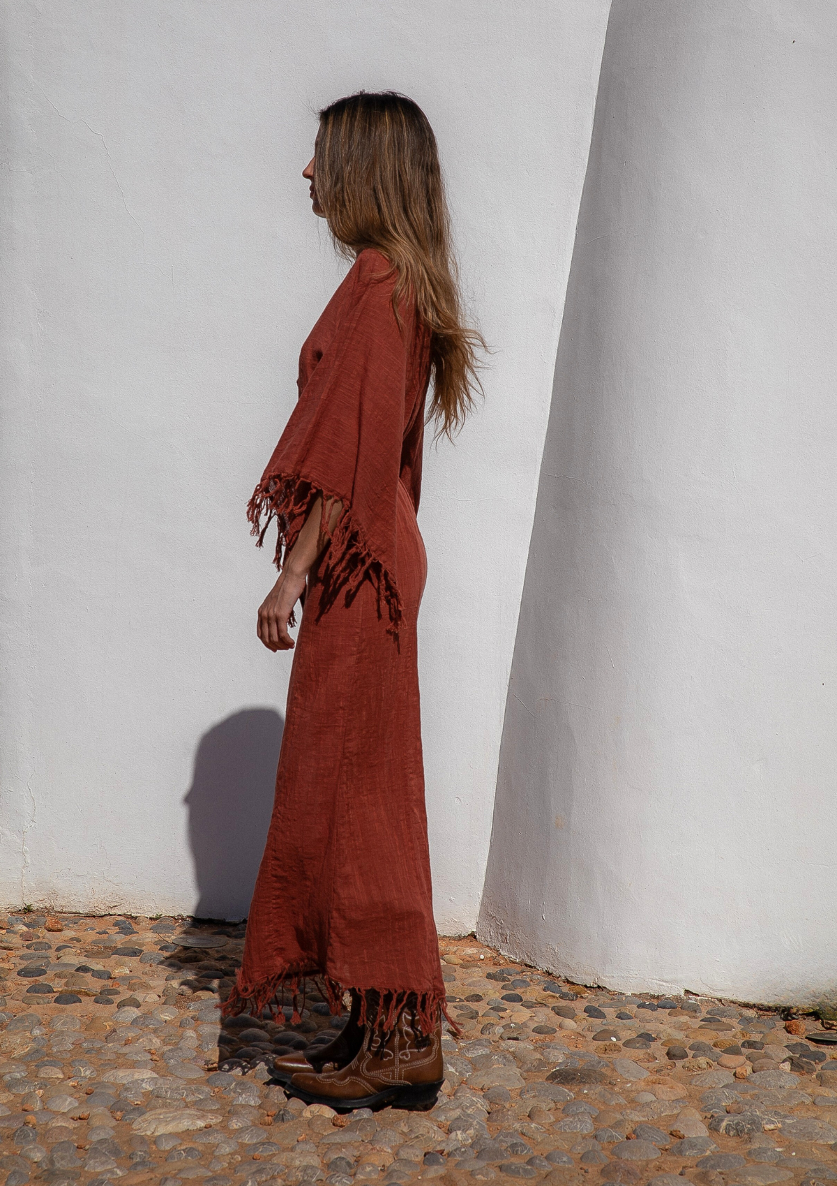 VESTIDO ELARA- ARCILLA COCIDA