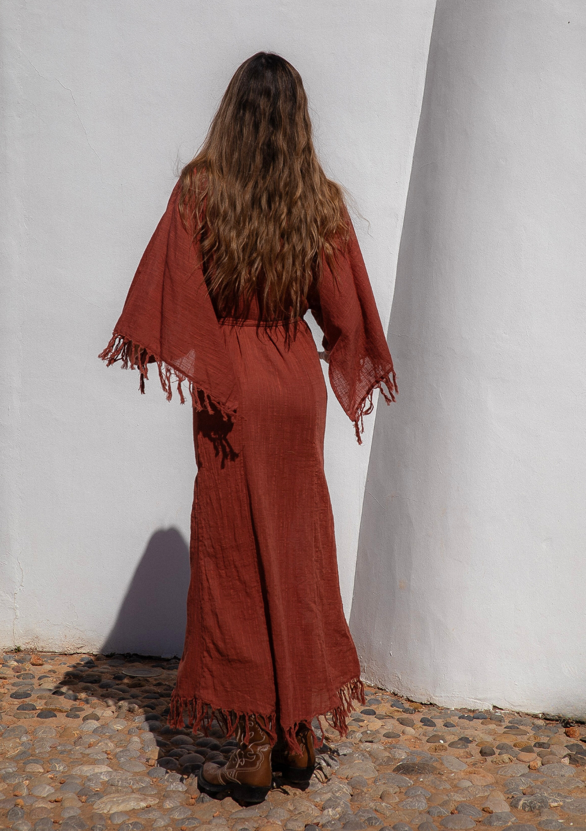 VESTIDO ELARA- ARCILLA COCIDA