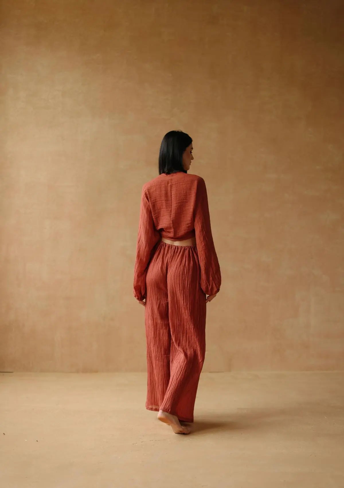 CHIARA TROUSERS- BAKED CLAY