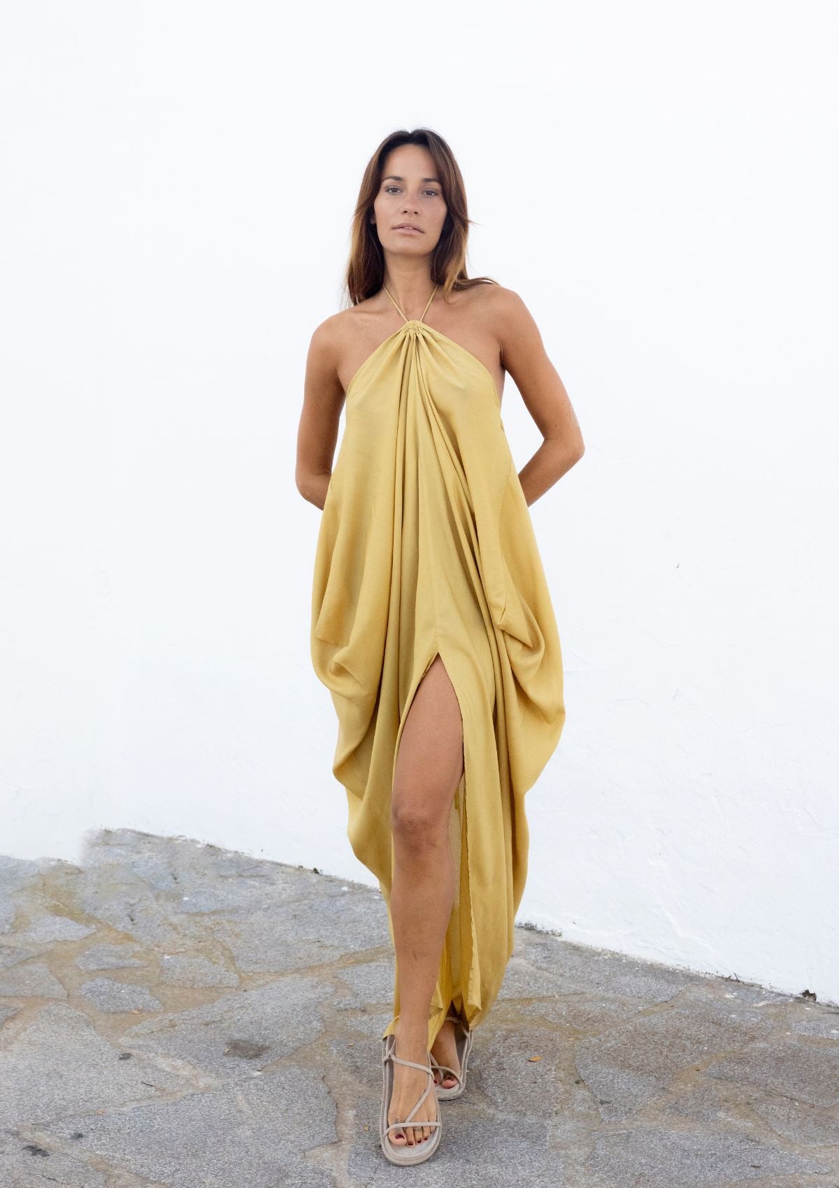 MAILA KAFTAN- INDISCHES HELLBRAUN