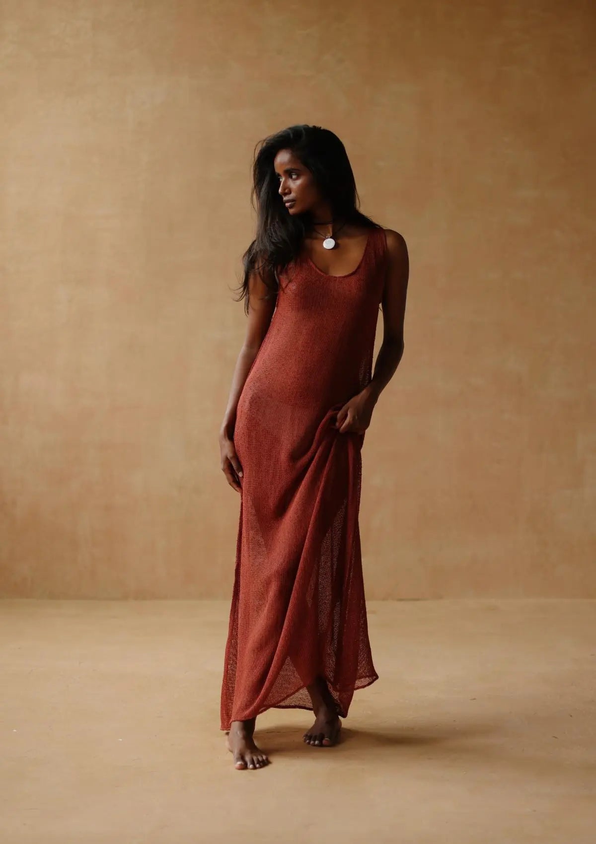 ZOEY MAXI DRESS – BAKED CLAY