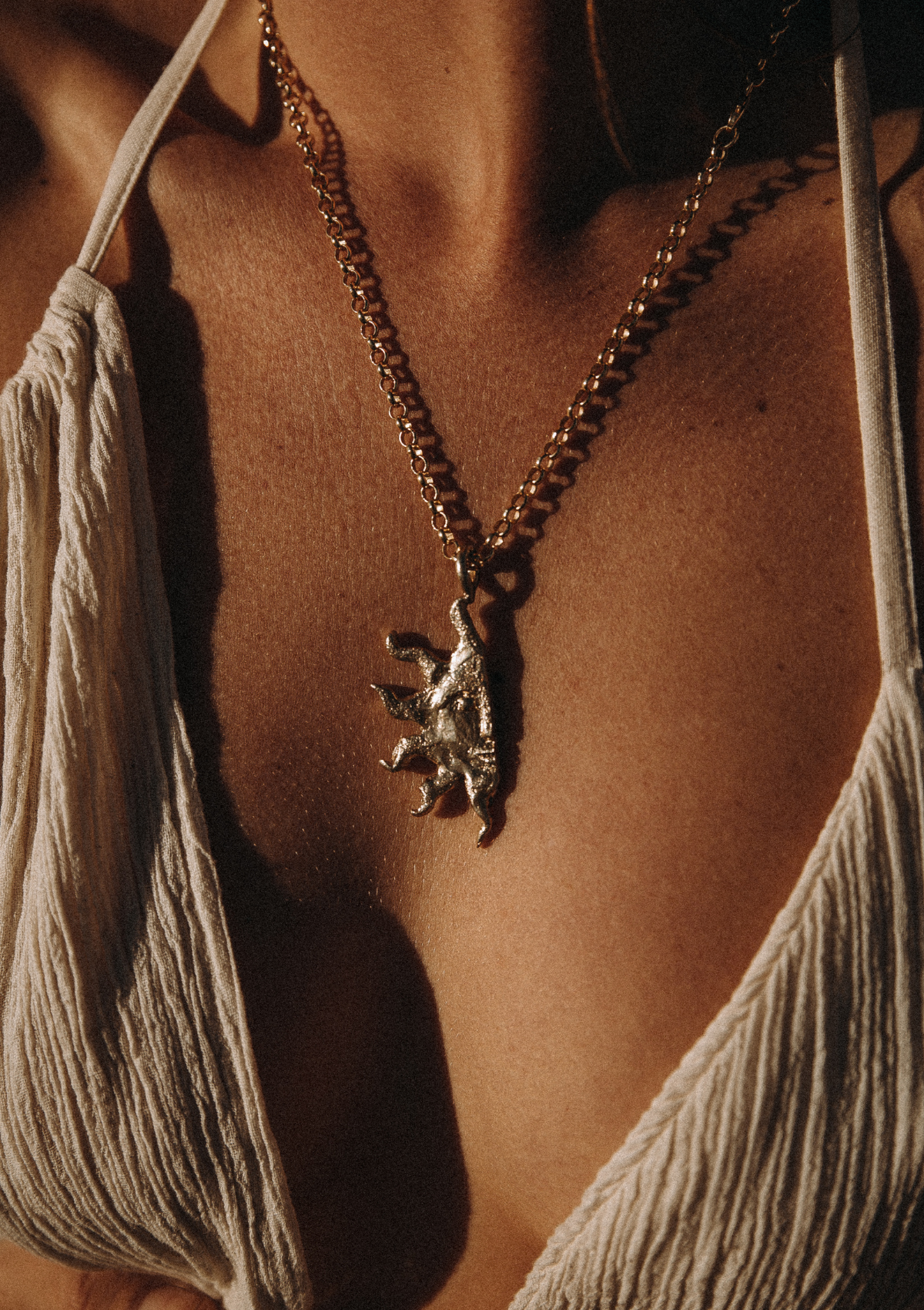 Cadena 3.90mm 50 cm - Plata bañada en oro