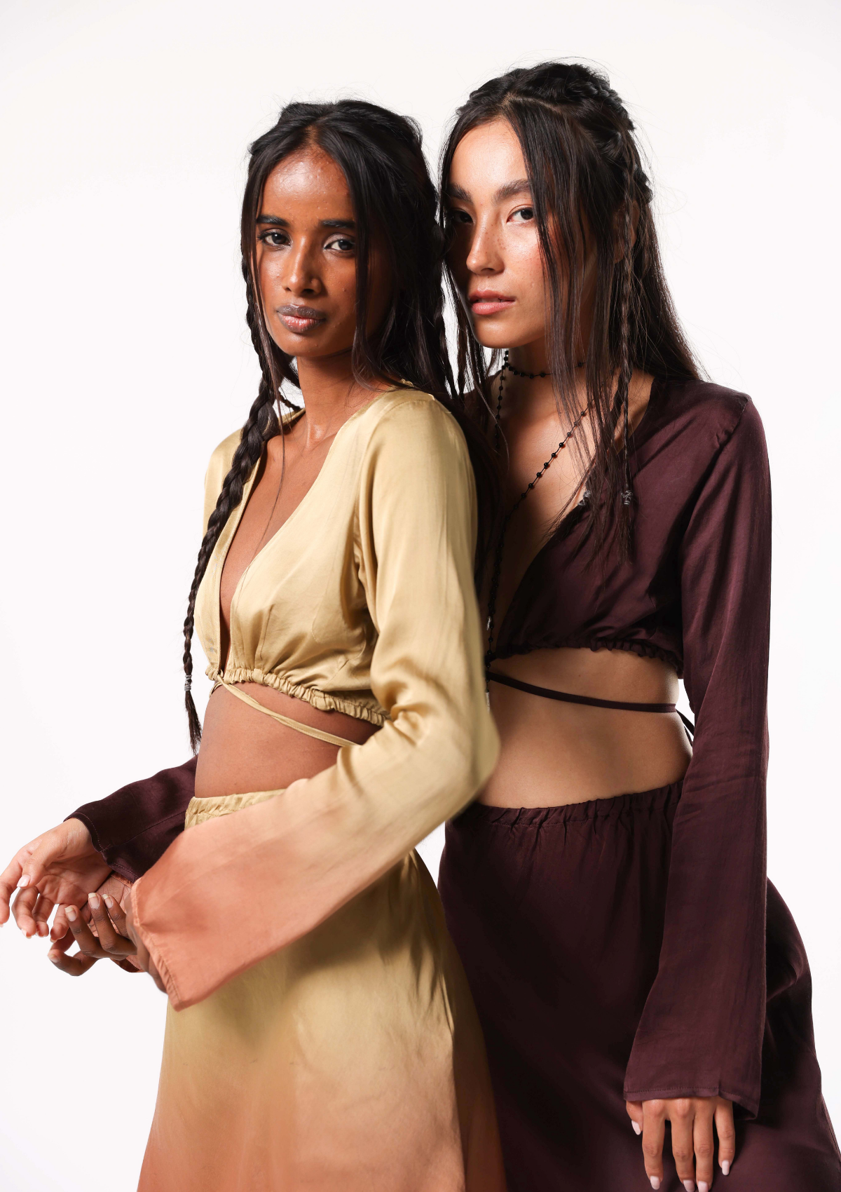 JUNIPER TOP MIT BINDEDETAIL – BITTER CHOCOLATE