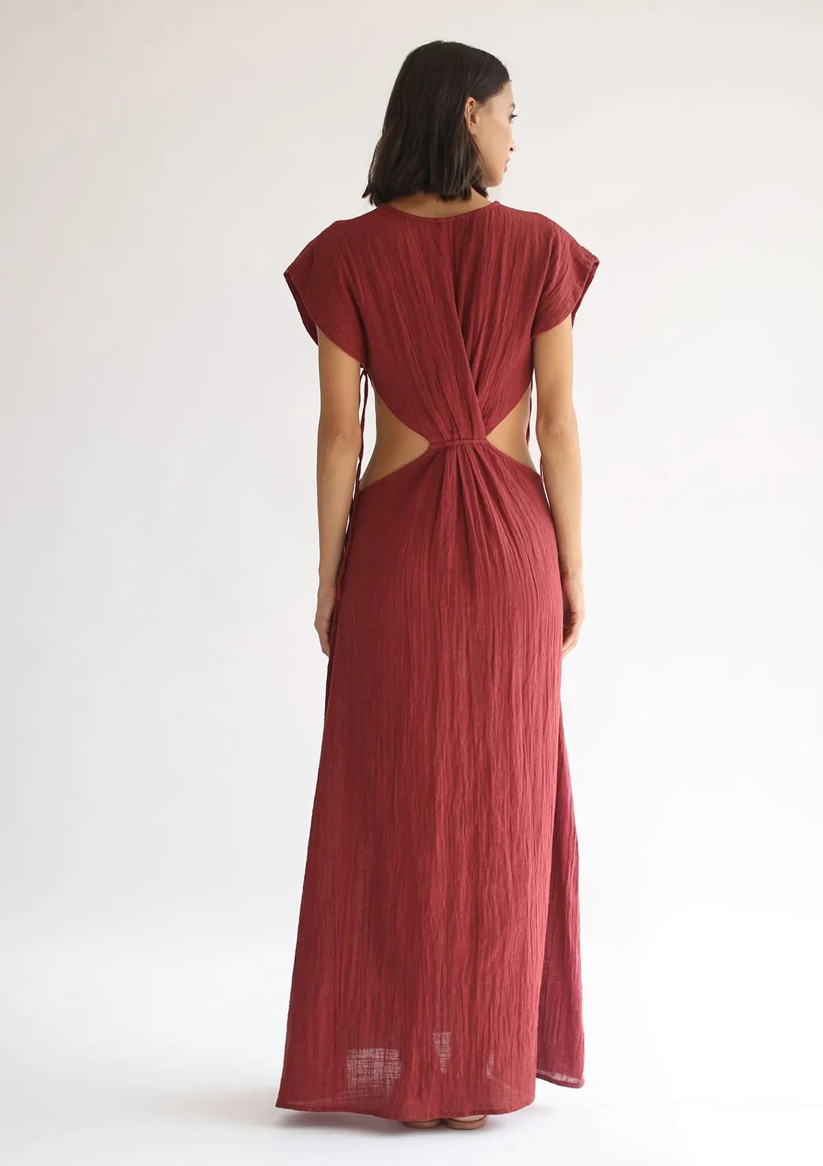 CLEO DRESS - RED DHALIA - Studio Tia