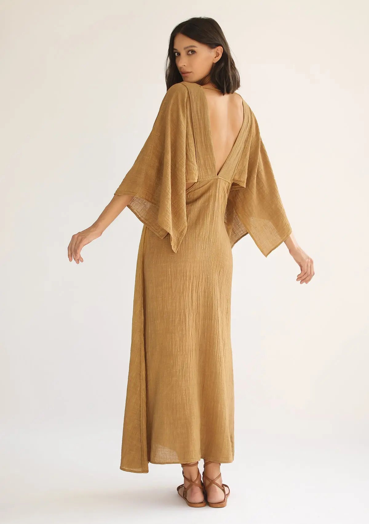 AURORA DRESS - GOLDEN BROWN - Studio Tia