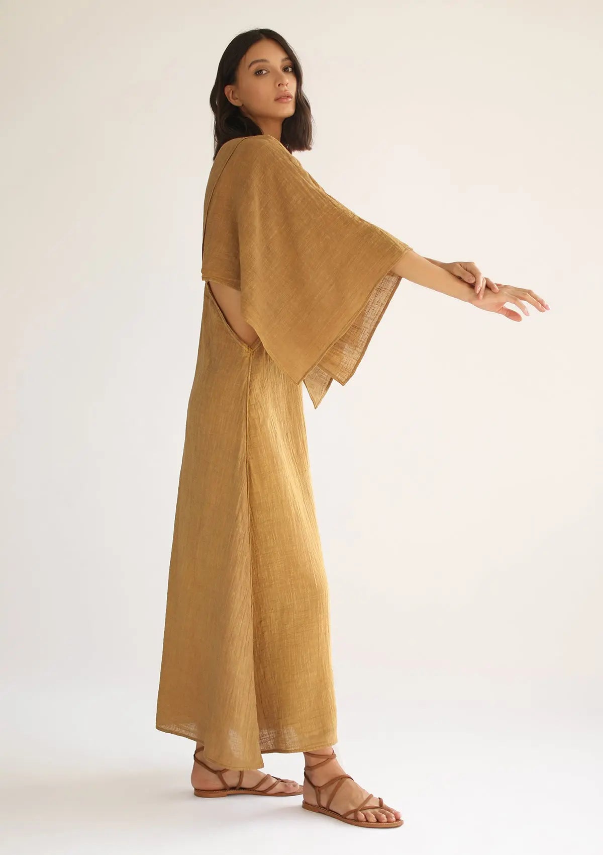 AURORA DRESS - GOLDEN BROWN - Studio Tia