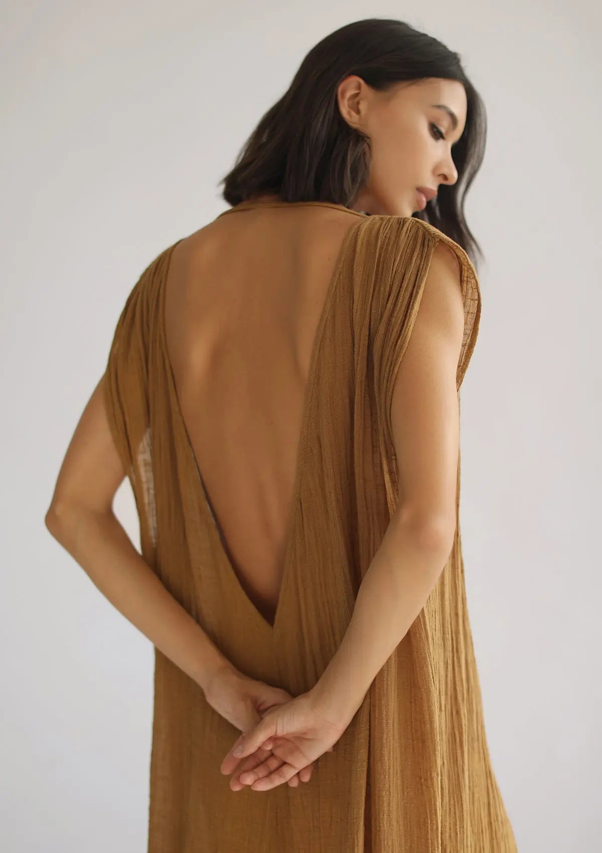 ARES KAFTAN - GOLDEN BROWN - Studio Tia