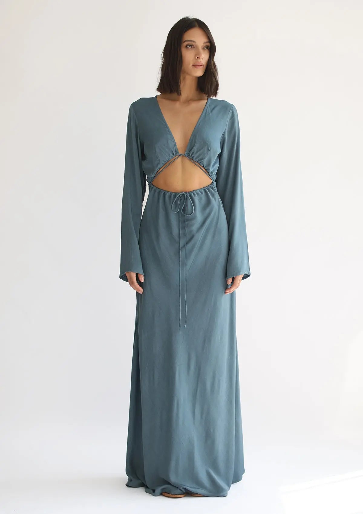 HERA MAXI DRESS - AEGEAN BLUE - Studio Tia
