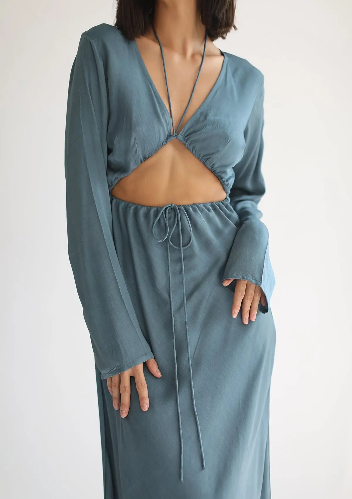 HERA MAXI DRESS - AEGEAN BLUE - Studio Tia