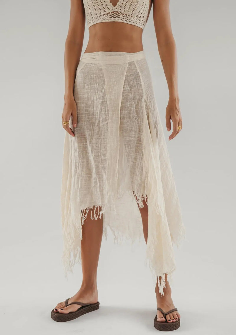 EMBER SARONG SKIRT- UNDYED KORA