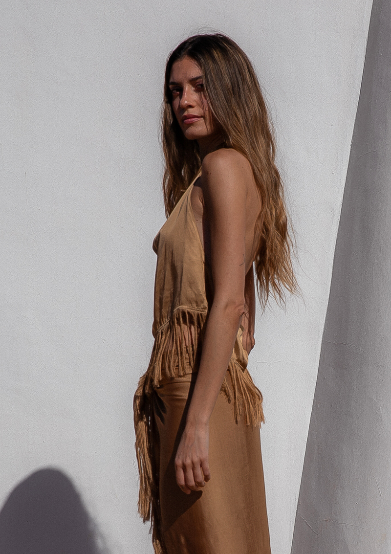 FAYE TOP - GOLDEN BROWN