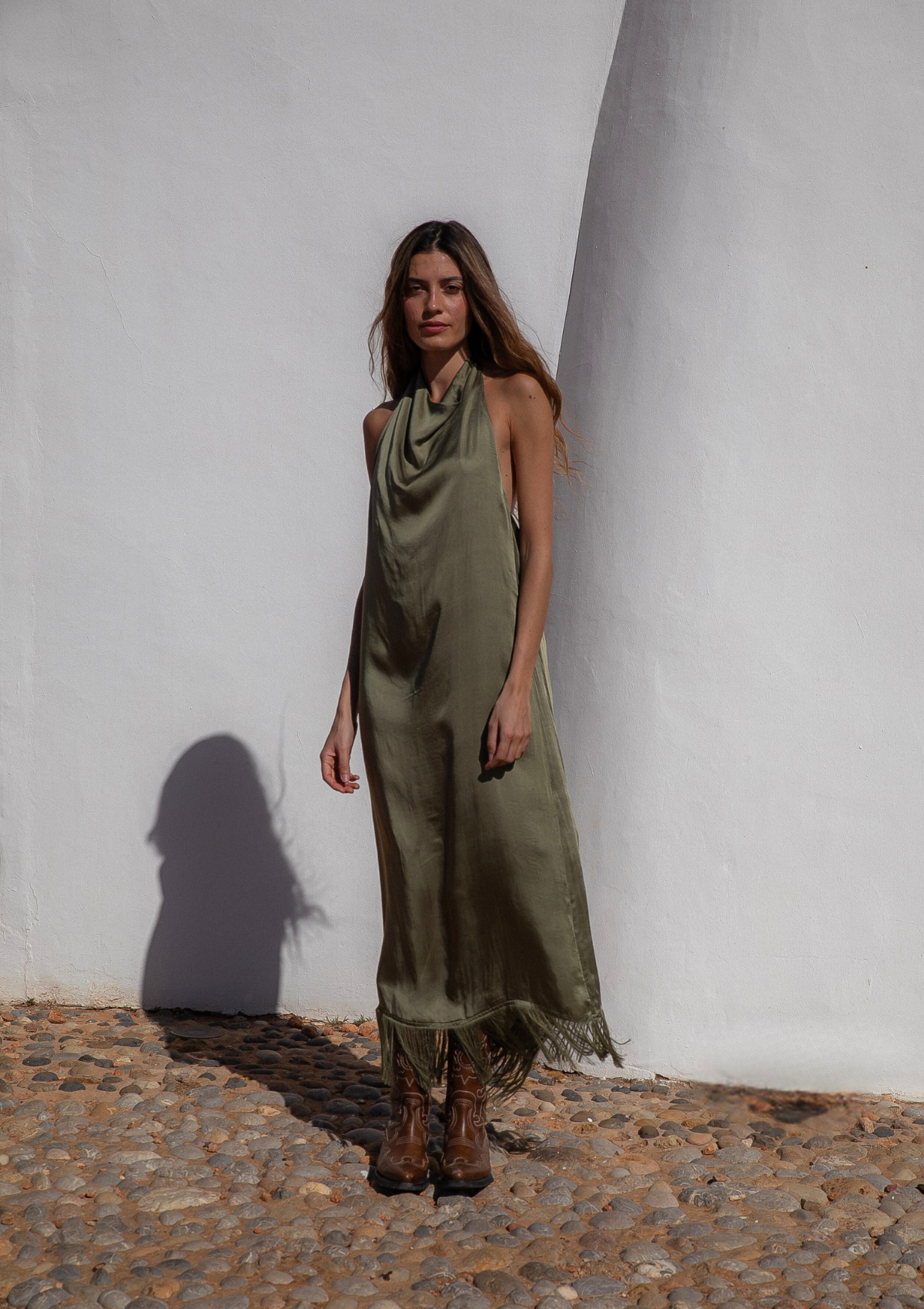 ZARAIA-KLEID – OLIV