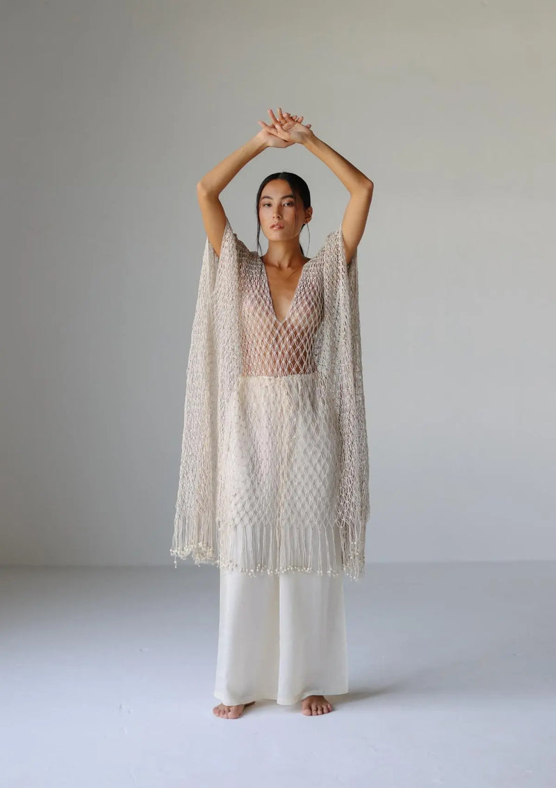 MACRAME KAFTAN - NATURAL