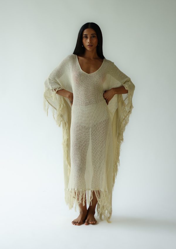 MESH KAFTAN - NATURAL