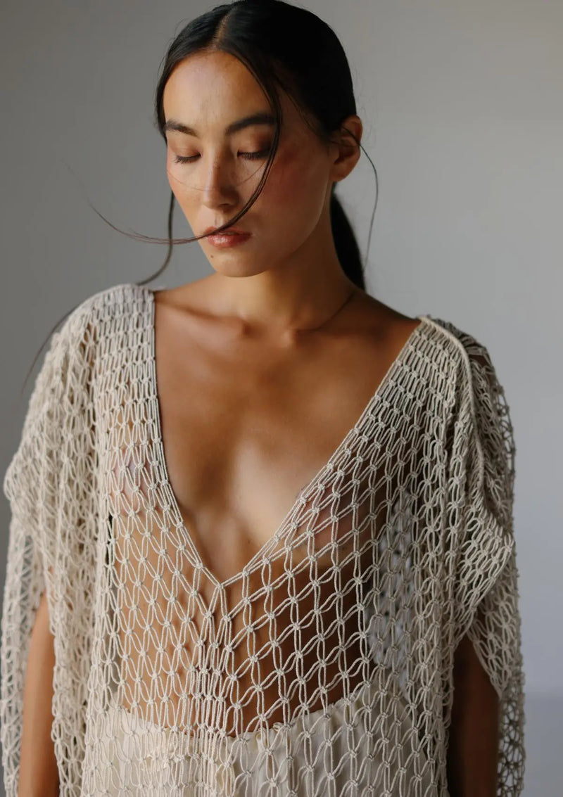 MACRAME KAFTAN - NATURAL