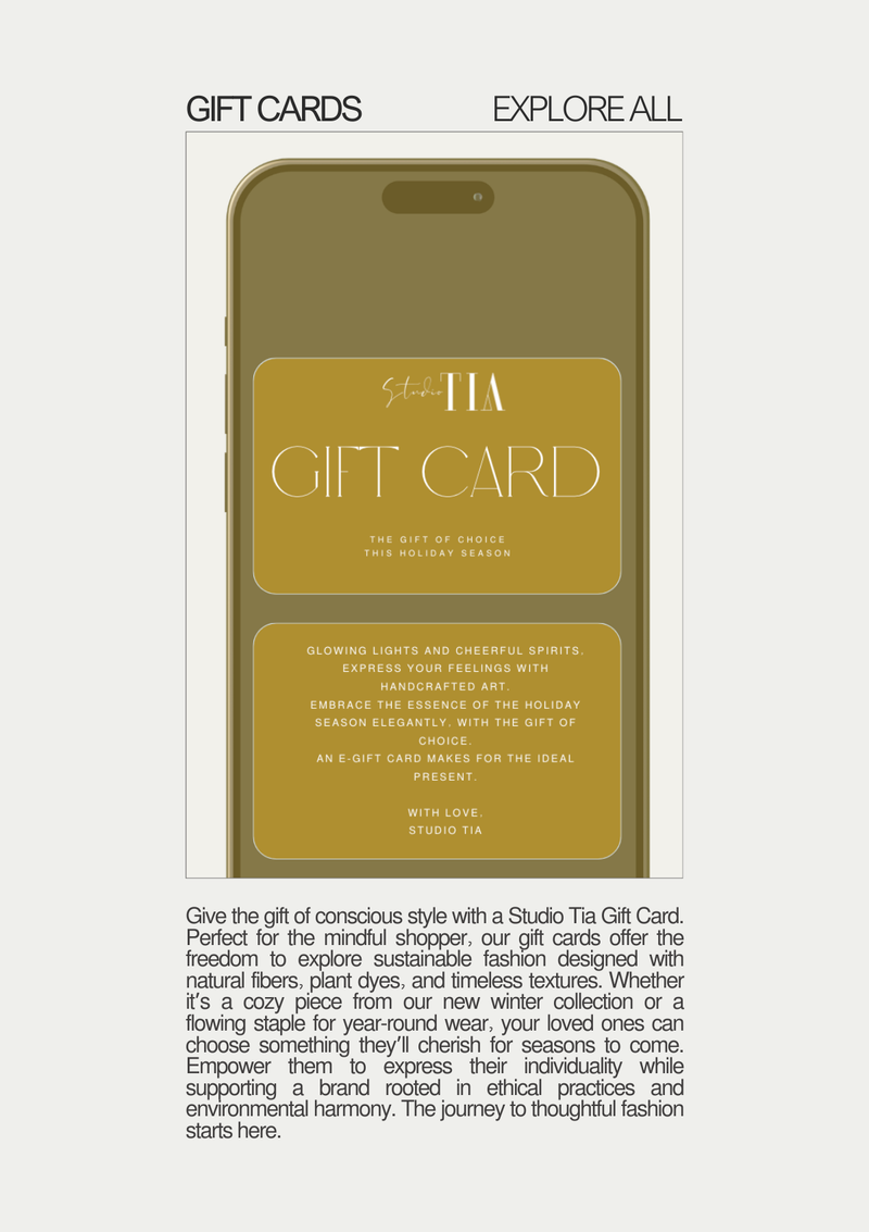 HOLIDAY E-GIFT CARDS