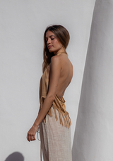 FAYE TOP - GOLDEN BROWN