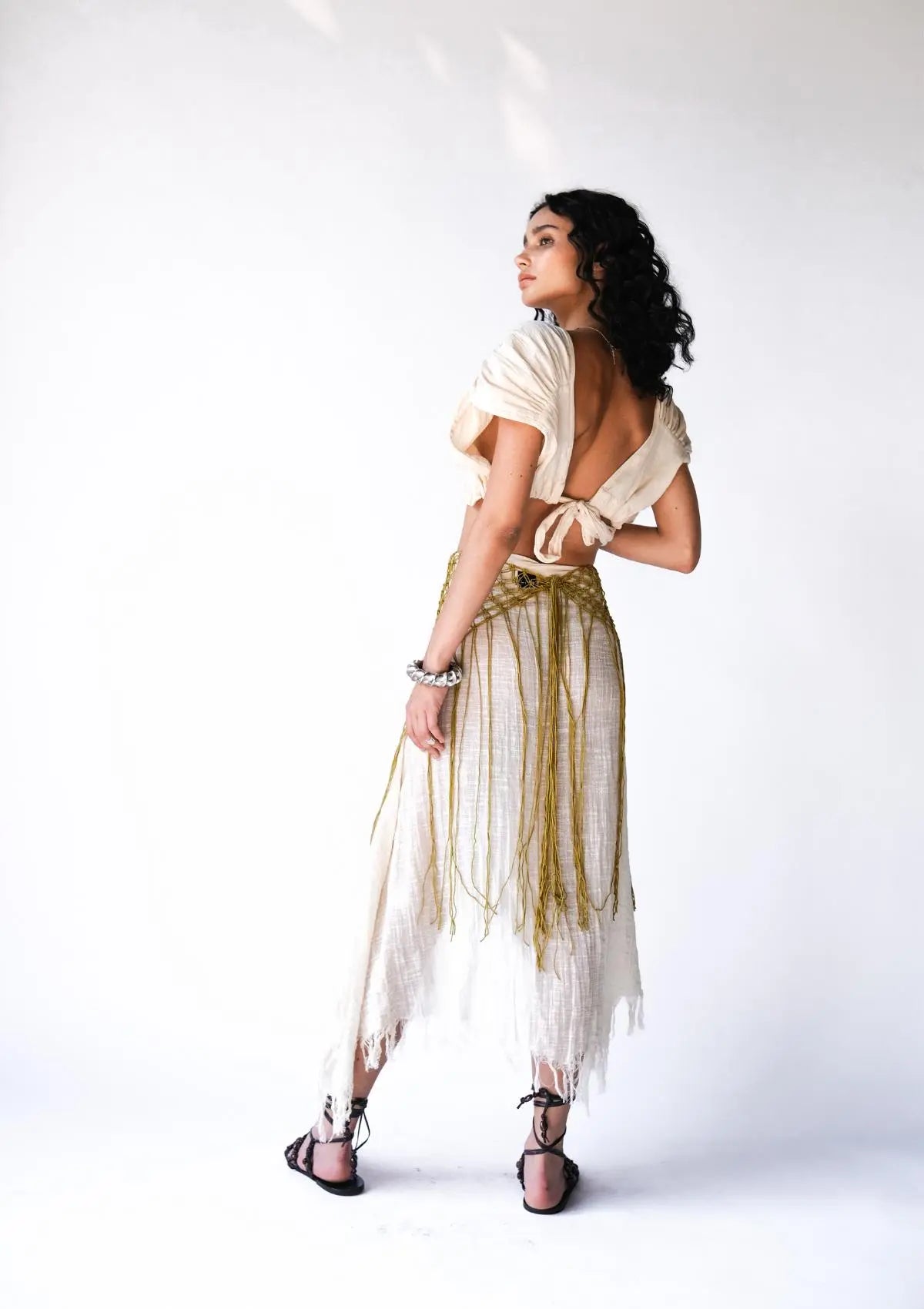INDIE MACRAME WRAP - OLIVE OIL Studio Tia