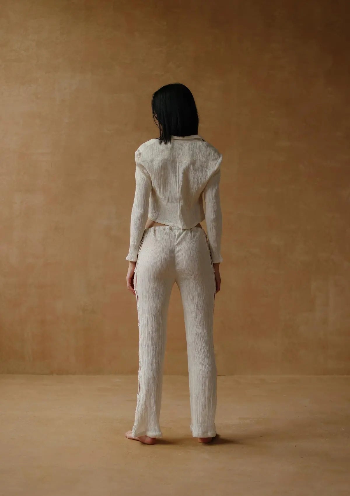 ANOKHI MACRAME TROUSERS - NATURAL