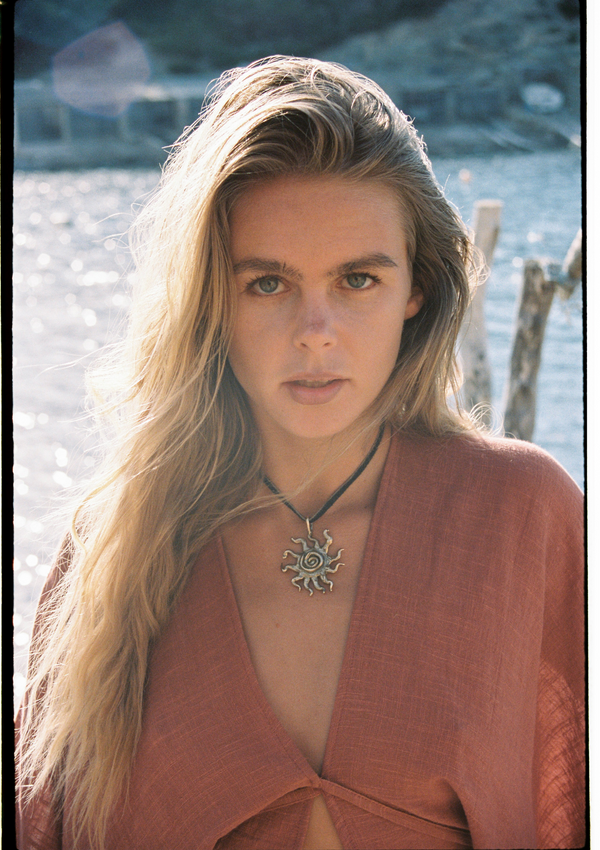 Spriral Sun- Gold plated Brass