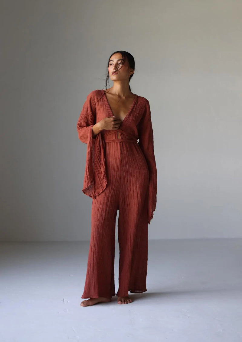 SHANTI JUMPSUIT- BAKED CLAY