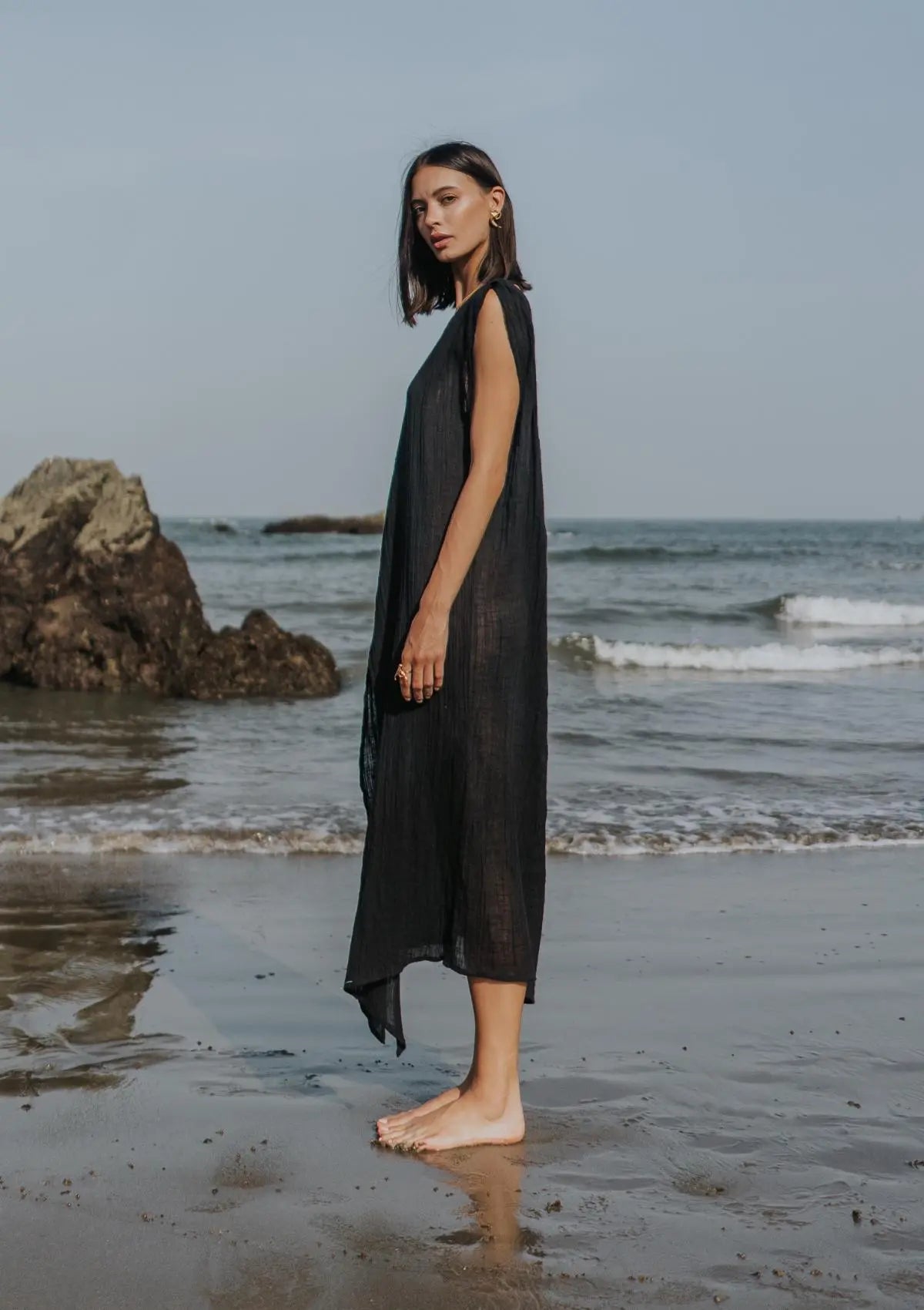 ARES KAFTAN - BLACK - Studio Tia