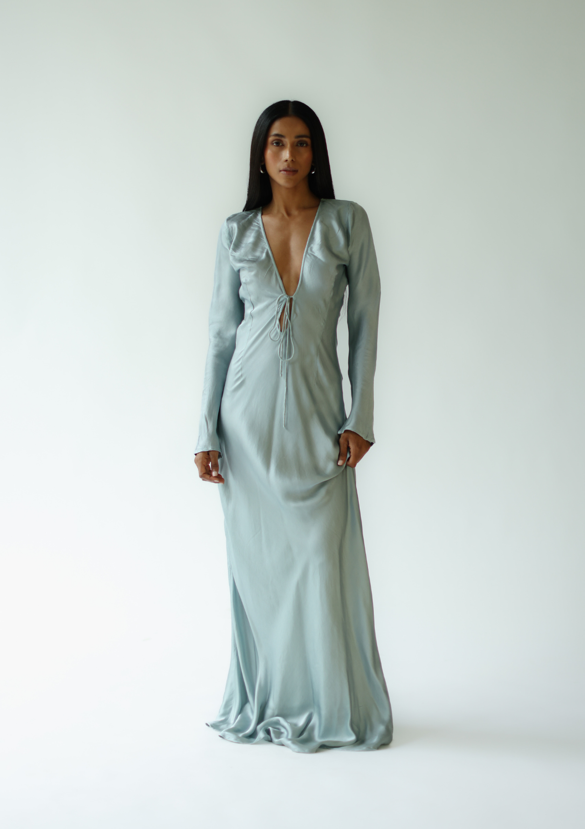 HARLEY MAXIKLEID – SILBERBLAU